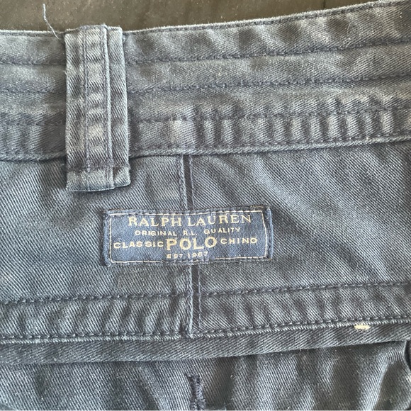 Polo Ralph Lauren Cargo Shorts Men’s 44B Blue White Pinstriped Classic Cargo - Picture 7 of 8